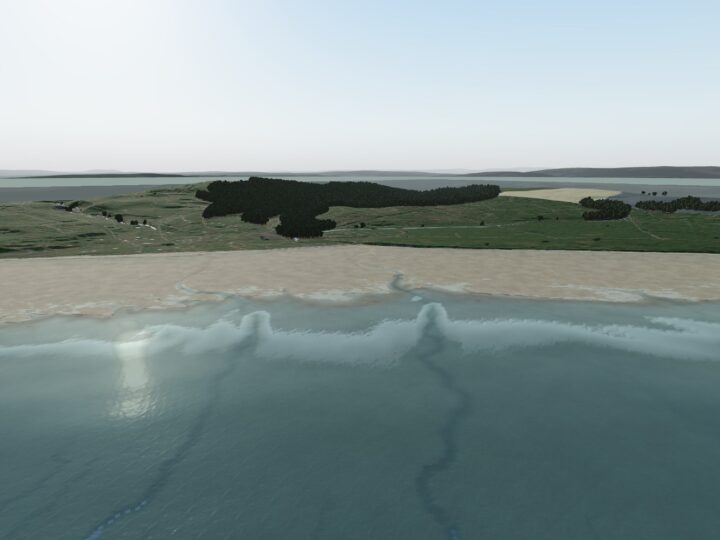 3D view of Blackpill Beach