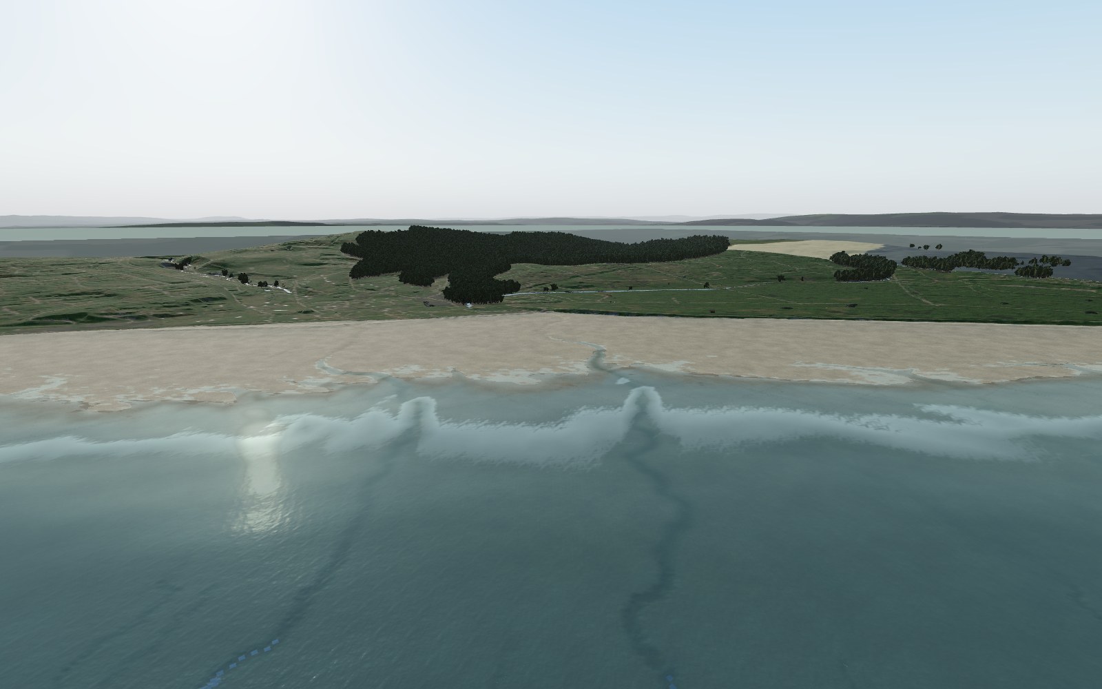 3D view of Blackpill Beach