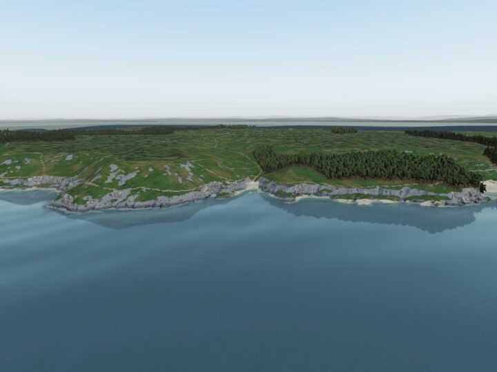 3D view of Brandy Cove