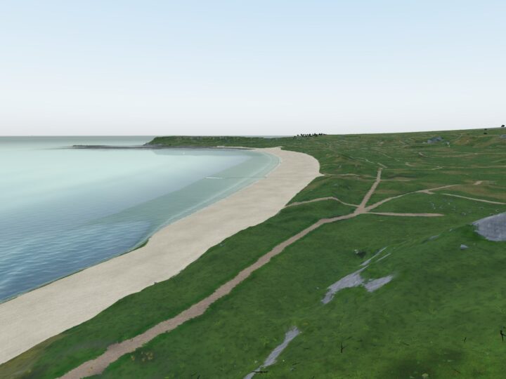 3D view of Horton Beach