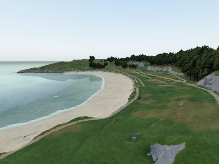 3D view of Langland Bay
