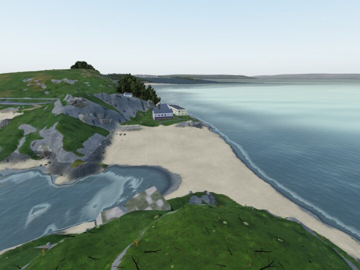3D view of Mumbles Pier Beach