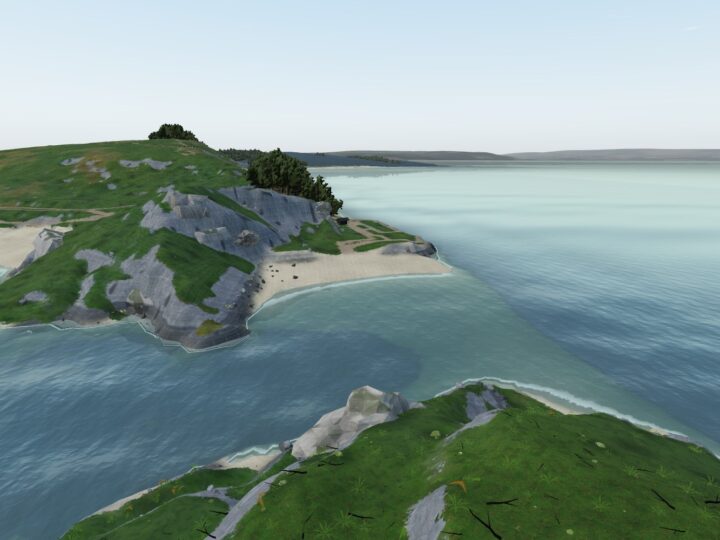 3D view of Mumbles Pier Beach