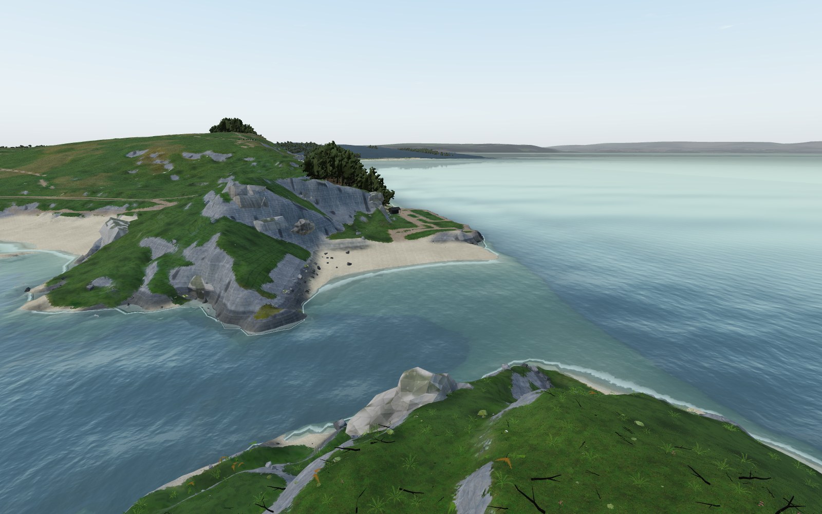 3D view of Mumbles Pier Beach