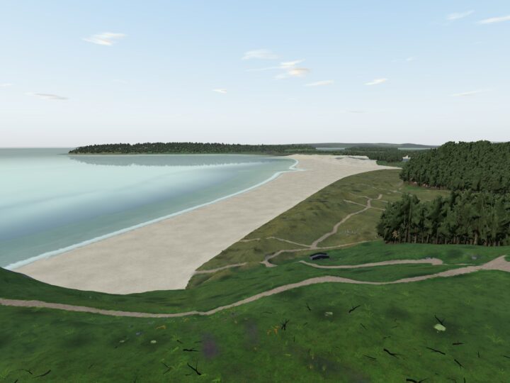 3D view of Nicholaston Beach