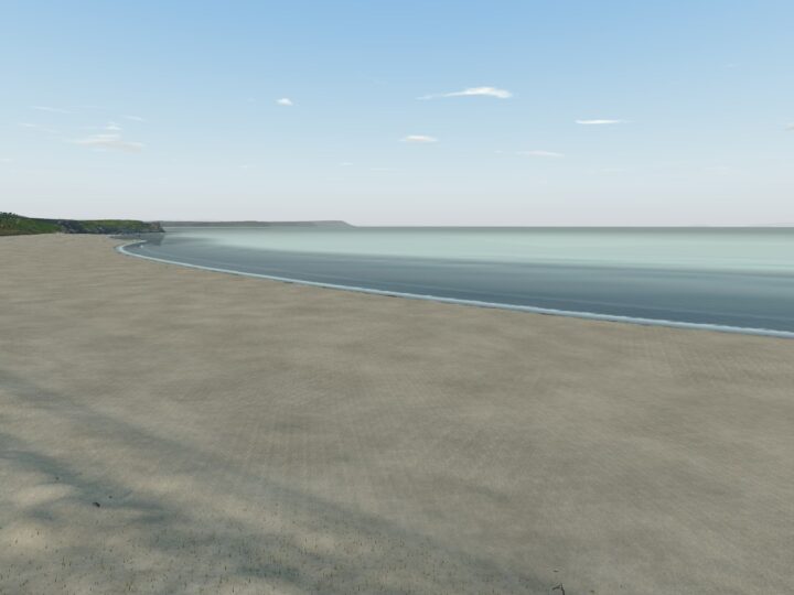 3D view of Oxwich Beach