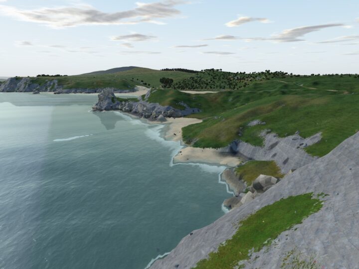 3D view of Pobbles Beach