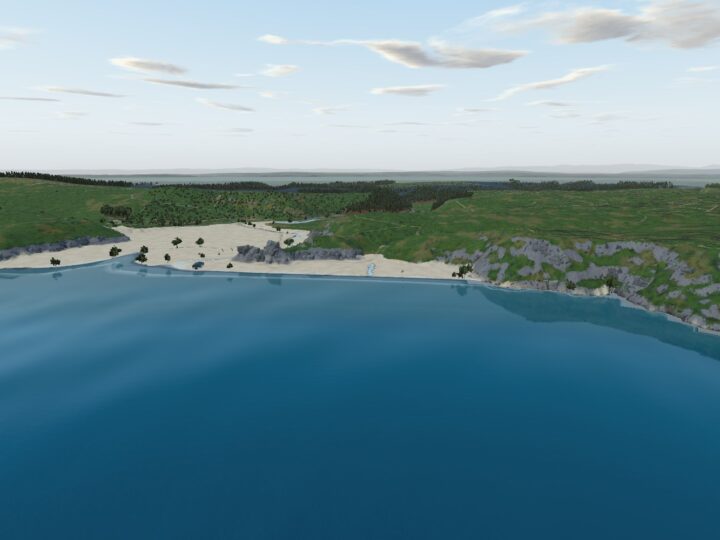 3D view of Pobbles Beach