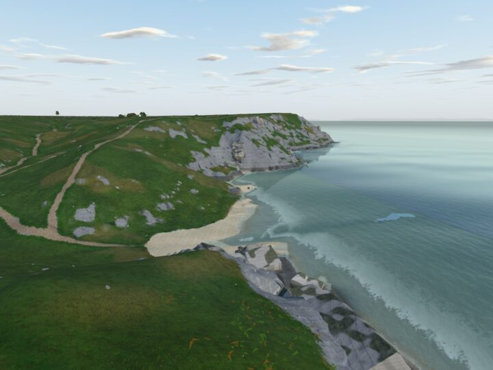 3D view of Pobbles Beach