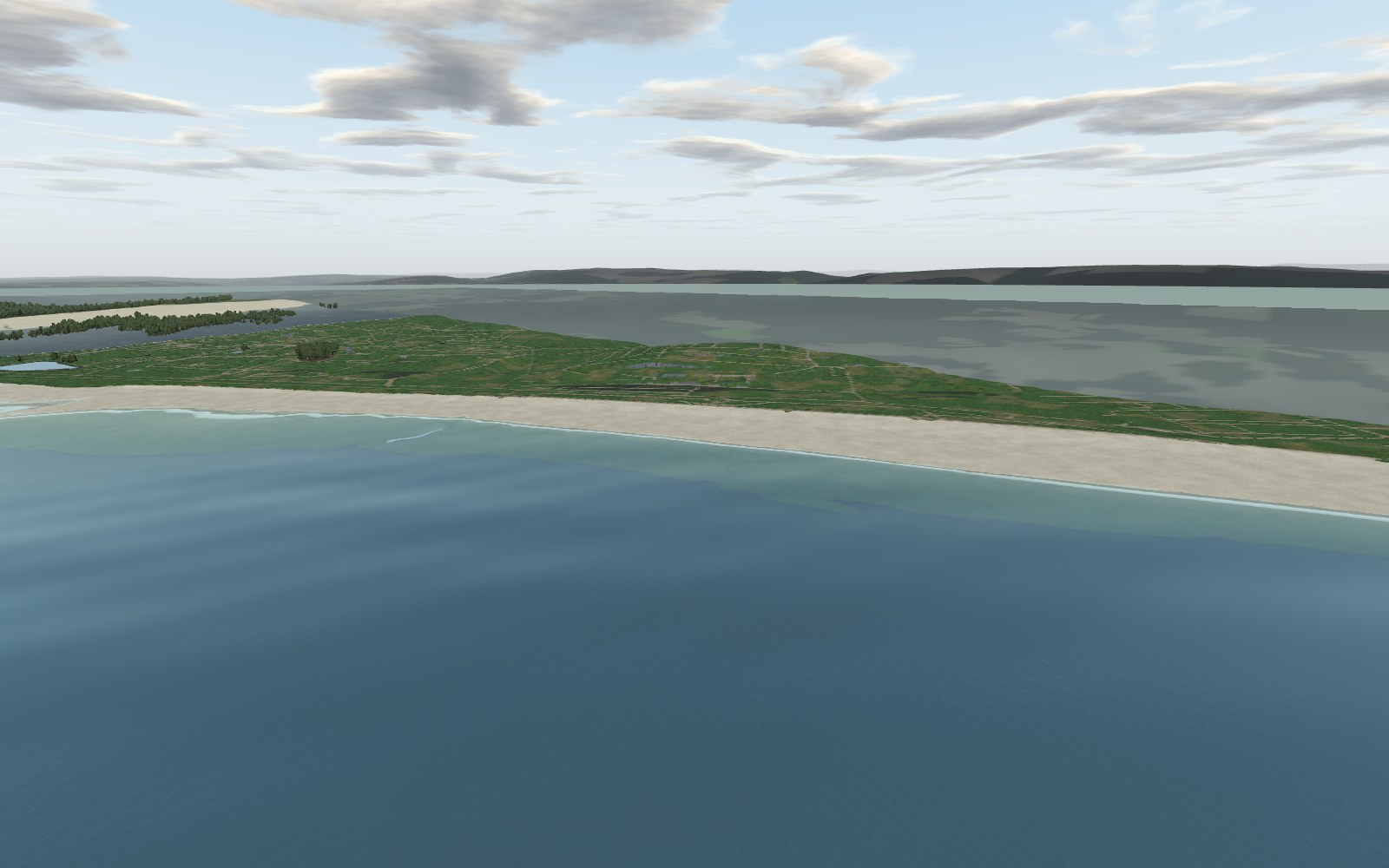 3D view of Swansea Bay Beach