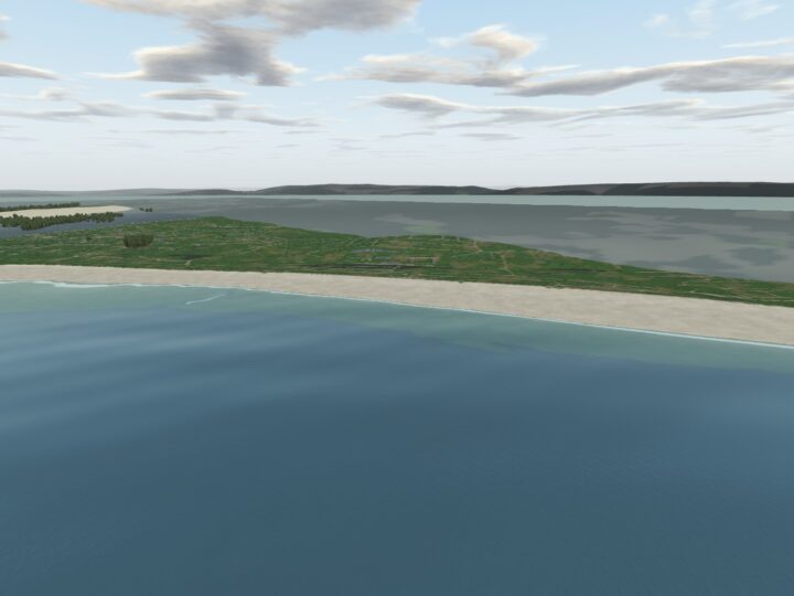 3D view of Swansea Bay Beach