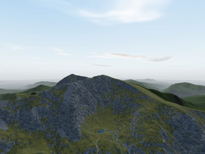 3D view of Crib y Ddysgl