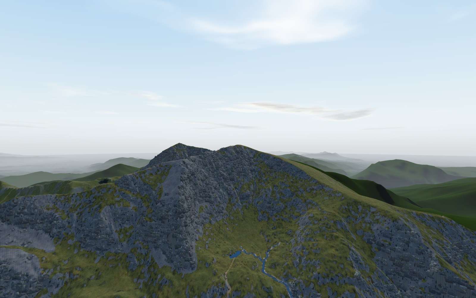 3D view of Crib y Ddysgl