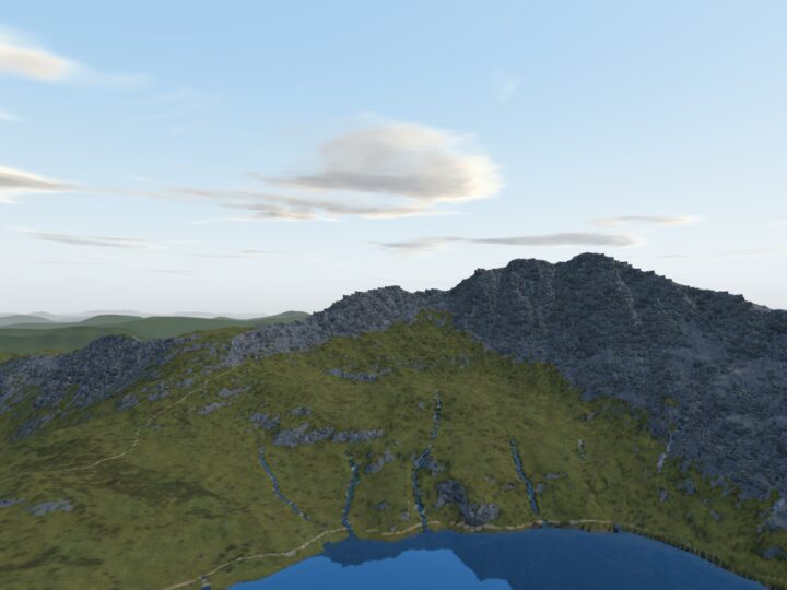 3D view of Lliwedd Bach