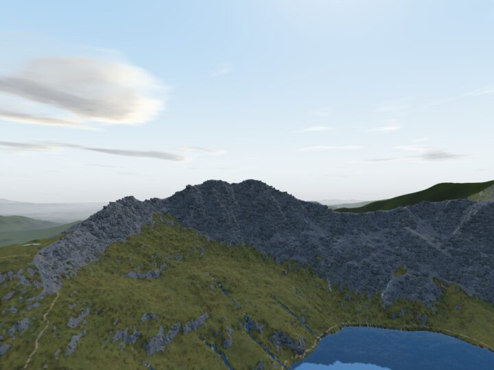 3D view of Y Lliwedd East Top