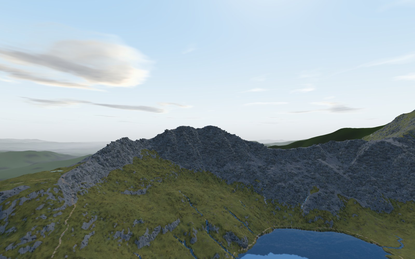 3D view of Y Lliwedd East Top