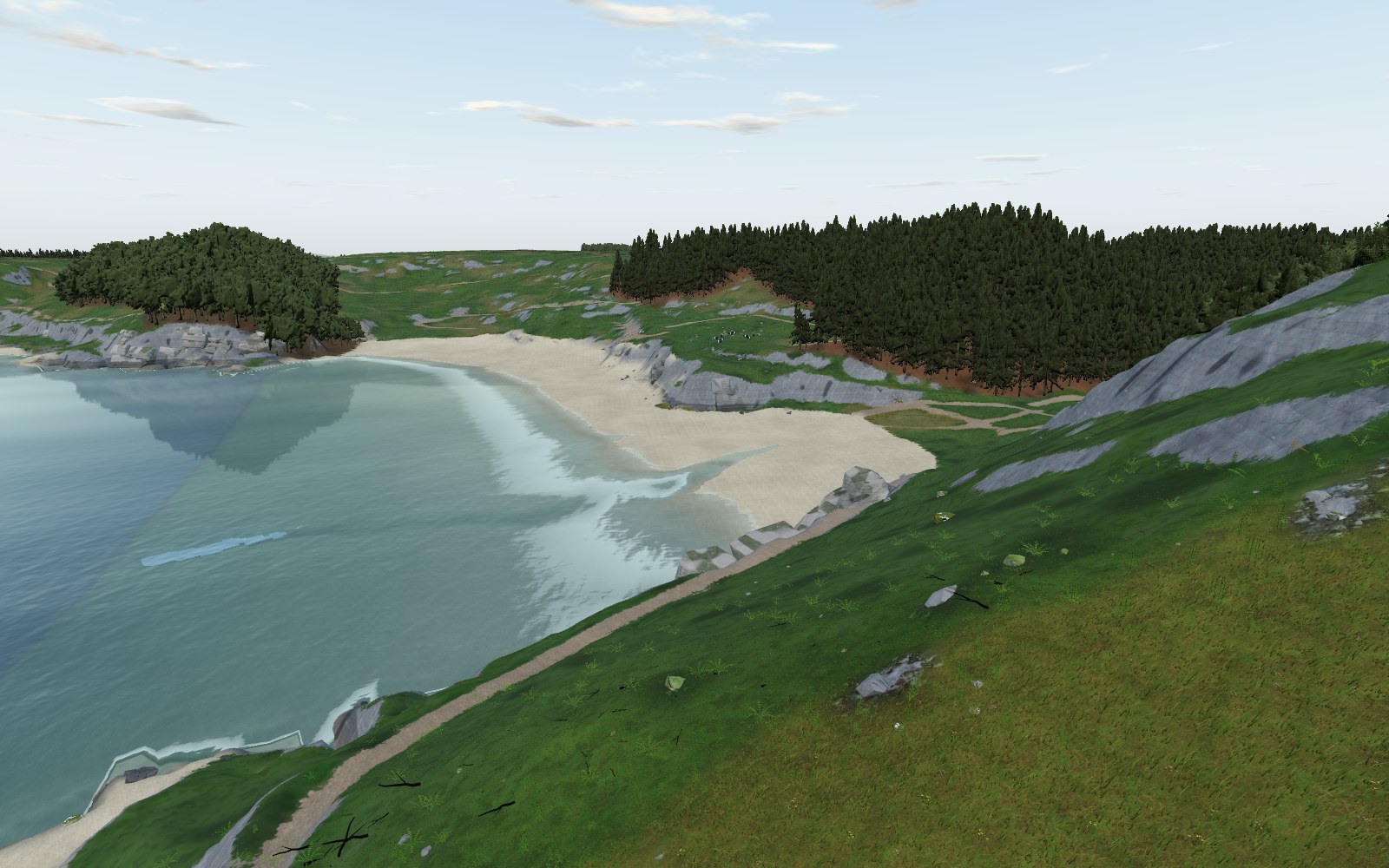 3D view of Caswell Bay