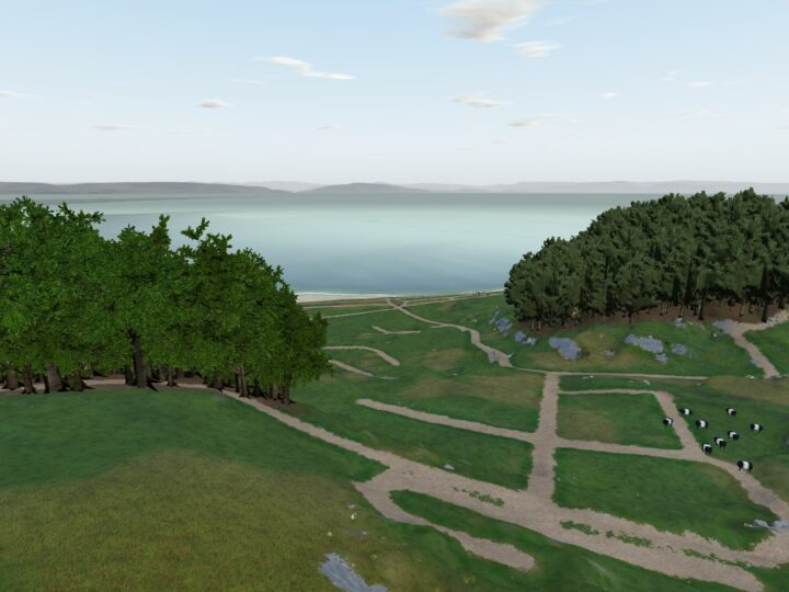 3D view of Mumbles Foreshore and Knab Rock