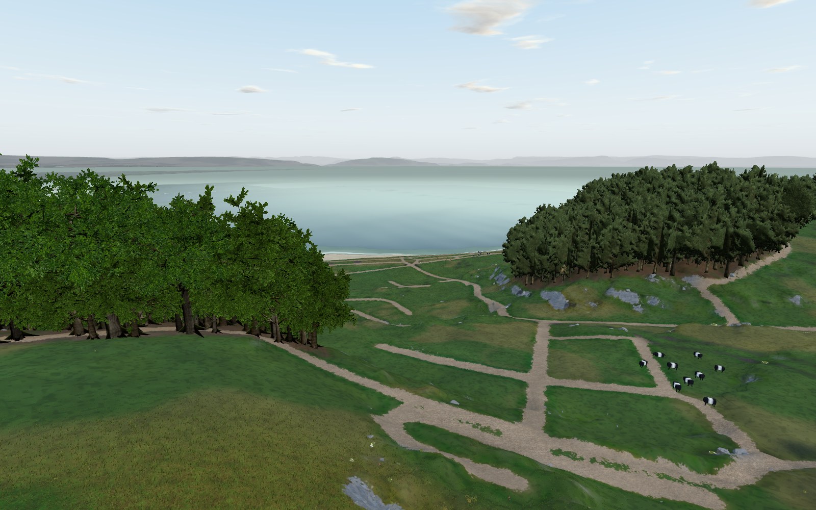 3D view of Mumbles Foreshore and Knab Rock