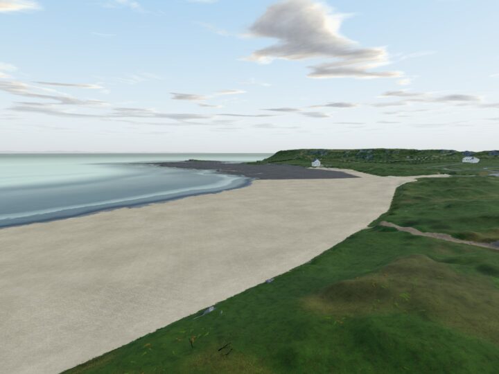 3D view of Port Eynon Bay