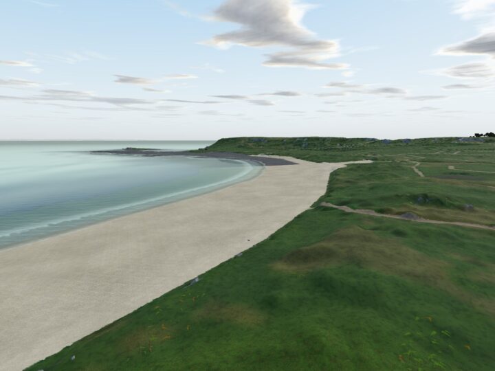 3D view of Port Eynon Bay