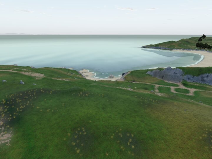 3D view of Rotherslade Bay